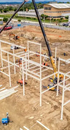 Beginning of construction project in industrial zone