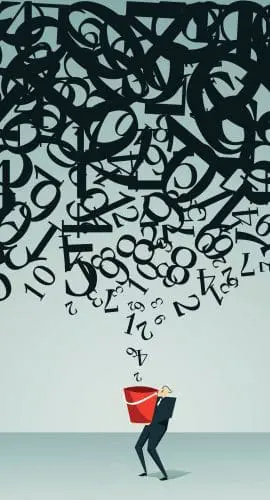 Calculating Taxes Numbers Concept