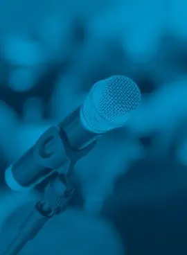 wireless microphone at seminar