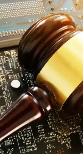 Gavel and electronic devices. Regulation of blockchain.