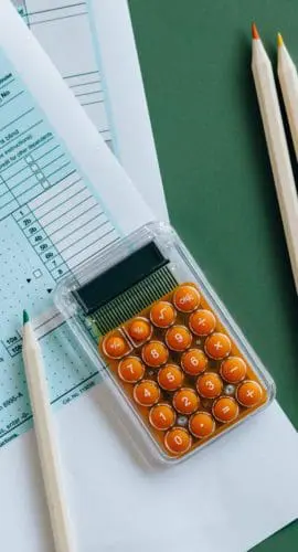 Tax documents on the table