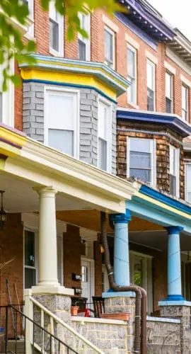 Townhomes in Abell, Baltimore. Maryland.